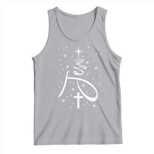 Jesus Christmas Tree Tank Top Christian Faith TS10 Athletic Heather Print Your Wear