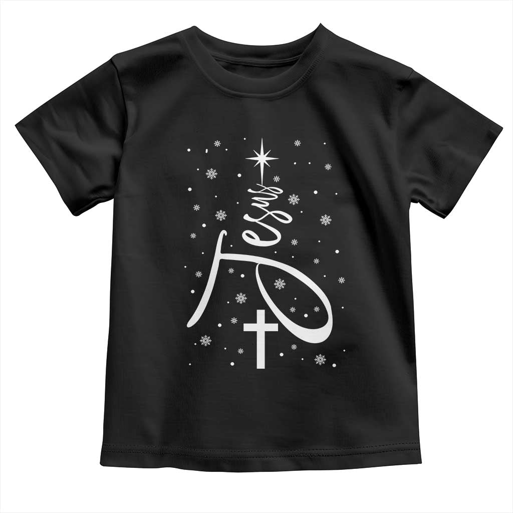 Jesus Christmas Tree Toddler T Shirt Christian Faith TS10 Black Print Your Wear