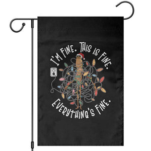 Marcus The Worm Christmas Garden Flag I'm Fine Everything Is Fine School Counselor Mental Health TS10 Black Print Your Wear