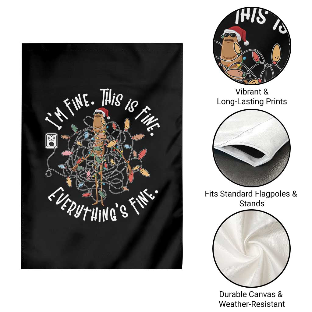 Marcus The Worm Christmas Garden Flag I'm Fine Everything Is Fine School Counselor Mental Health TS10 Print Your Wear