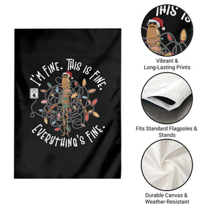 Marcus The Worm Christmas Garden Flag I'm Fine Everything Is Fine School Counselor Mental Health TS10 Print Your Wear