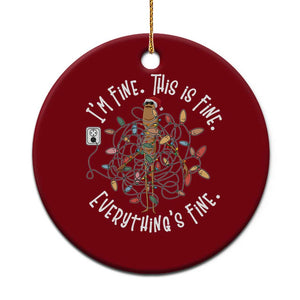 Marcus The Worm Christmas Ceramic Ornament I'm Fine Everything Is Fine School Counselor Mental Health TS10 1pc Red Print Your Wear