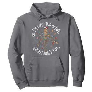 Marcus The Worm Christmas Hoodie I'm Fine Everything Is Fine School Counselor Mental Health TS10 Charcoal Print Your Wear