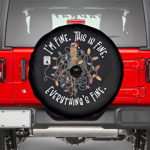 Marcus The Worm Christmas Spare Tire Cover I'm Fine Everything Is Fine School Counselor Mental Health TS10 Black Print Your Wear