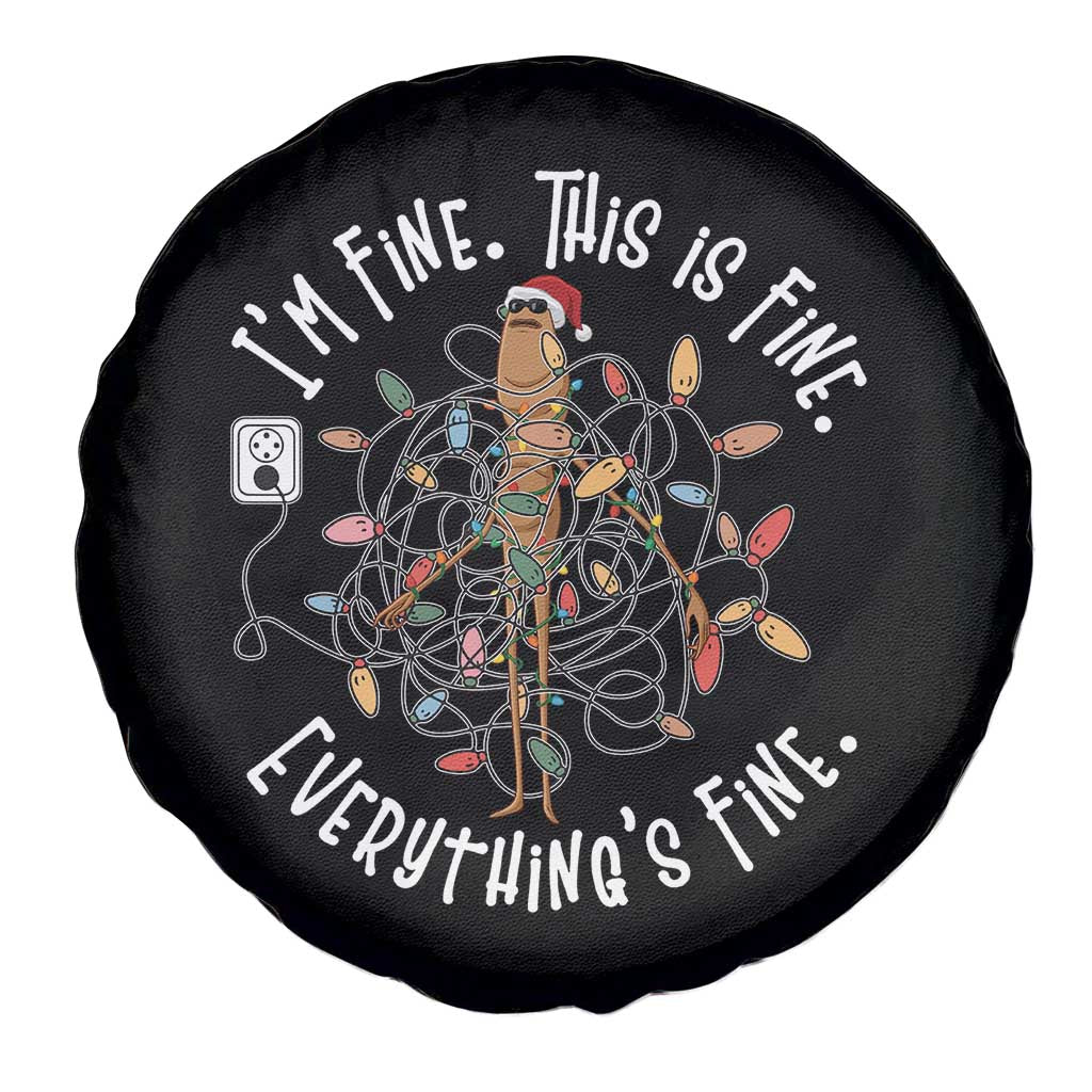 Marcus The Worm Christmas Spare Tire Cover I'm Fine Everything Is Fine School Counselor Mental Health TS10 Print Your Wear