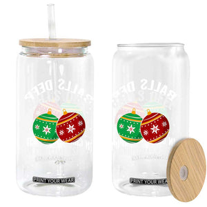 Funny Dirty Christmas Glass Can Rude Adult Humor Balls Deep Into Christmas Spirit TS10 Print Your Wear