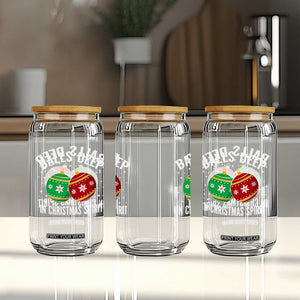 Funny Dirty Christmas Glass Can Rude Adult Humor Balls Deep Into Christmas Spirit TS10 Print Your Wear