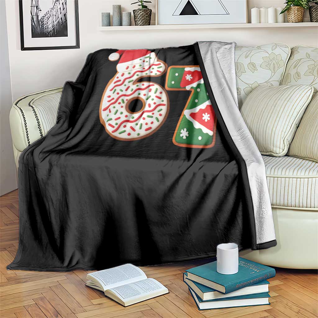 67 Christmas Throw Blanket Funny Six Seven 6 7 Meme Pajamas Gen Alpha Slang TS10 Print Your Wear
