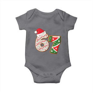 67 Christmas Baby Onesie Funny Six Seven 6 7 Meme Pajamas Gen Alpha Slang TS10 Charcoal Print Your Wear