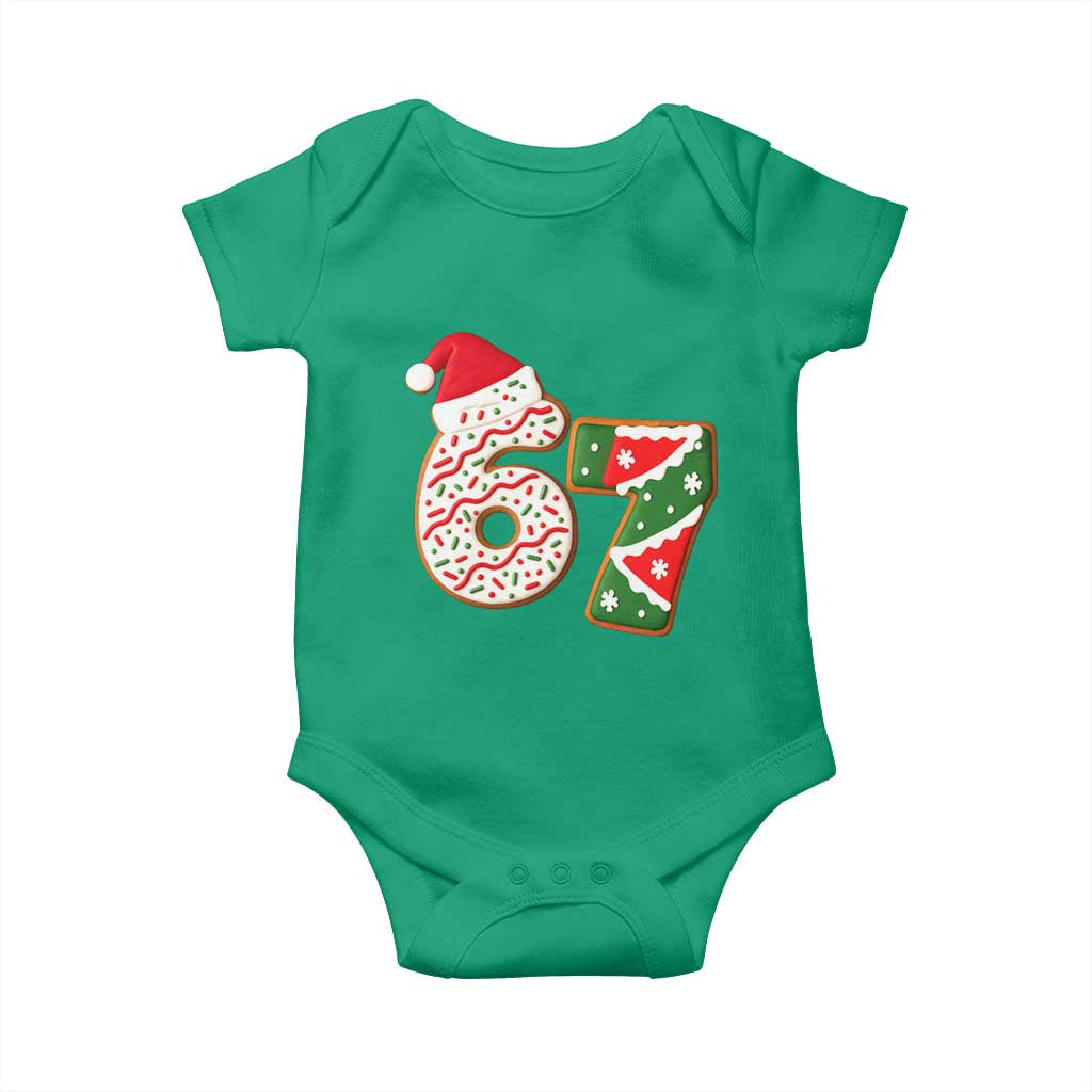 67 Christmas Baby Onesie Funny Six Seven 6 7 Meme Pajamas Gen Alpha Slang TS10 Irish Green Print Your Wear