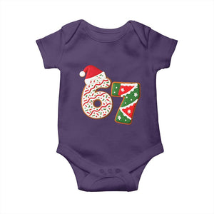 67 Christmas Baby Onesie Funny Six Seven 6 7 Meme Pajamas Gen Alpha Slang TS10 Purple Print Your Wear