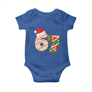 67 Christmas Baby Onesie Funny Six Seven 6 7 Meme Pajamas Gen Alpha Slang TS10 Royal Blue Print Your Wear