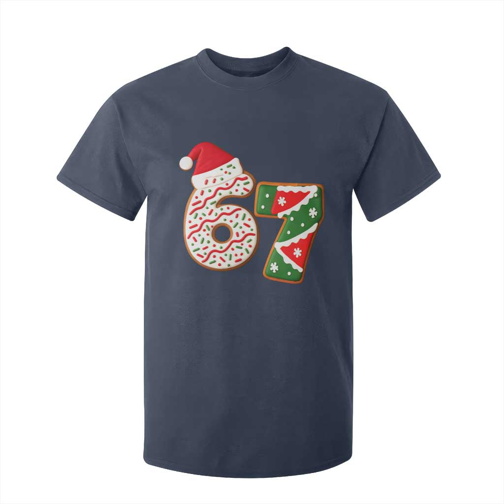 67 Christmas T Shirt For Kid Funny Six Seven 6 7 Meme Pajamas Gen Alpha Slang TS10 Navy Print Your Wear