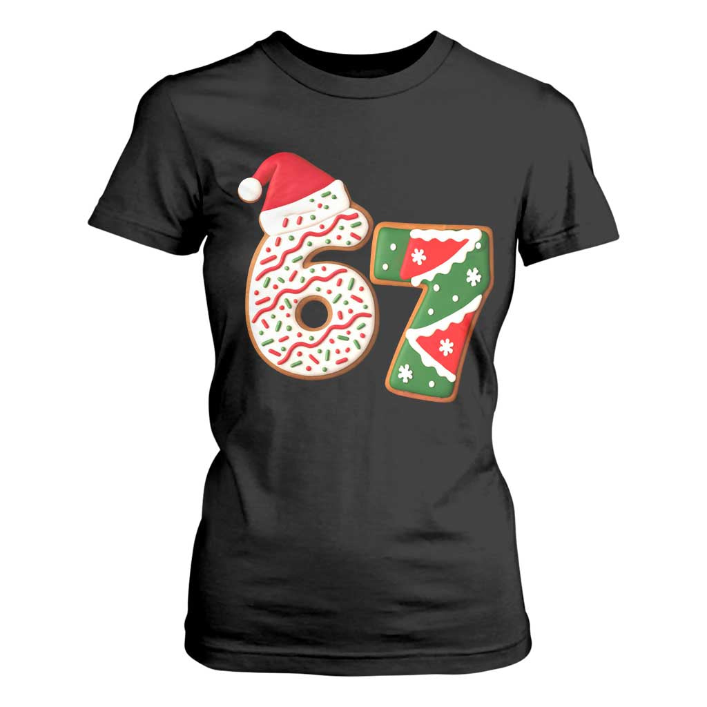 67 Christmas T Shirt For Women Funny Six Seven 6 7 Meme Pajamas Gen Alpha Slang TS10 Black Print Your Wear