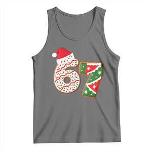67 Christmas Tank Top Funny Six Seven 6 7 Meme Pajamas Gen Alpha Slang TS10 Black Heather Print Your Wear