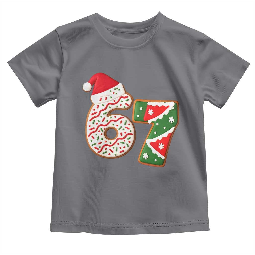 67 Christmas Toddler T Shirt Funny Six Seven 6 7 Meme Pajamas Gen Alpha Slang TS10 Charcoal Print Your Wear