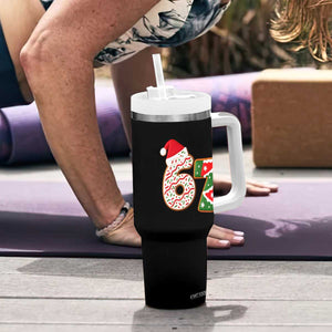 67 Christmas Tumbler With Handle Funny Six Seven 6 7 Meme Pajamas Gen Alpha Slang TS10 Print Your Wear