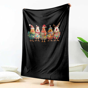 Funny Christmas Chicken Throw Blanket Funny Xmas Chickens Animals Farm Lover Gift TS10 Print Your Wear