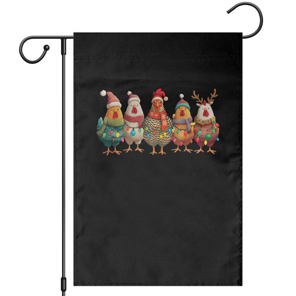 Funny Christmas Chicken Garden Flag Funny Xmas Chickens Animals Farm Lover Gift TS10 Black Print Your Wear