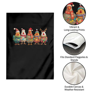 Funny Christmas Chicken Garden Flag Funny Xmas Chickens Animals Farm Lover Gift TS10 Print Your Wear