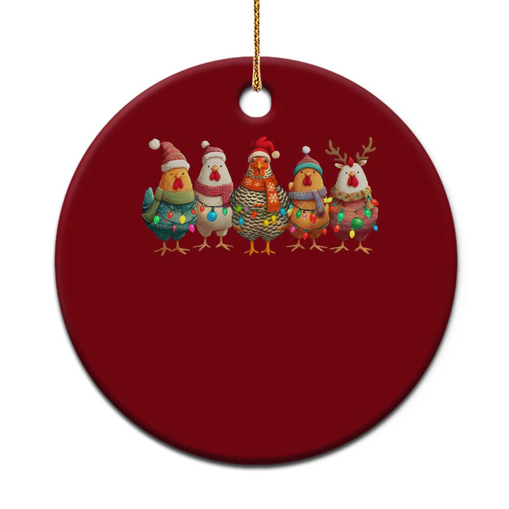 Funny Christmas Chicken Ceramic Ornament Funny Xmas Chickens Animals Farm Lover Gift TS10 1pc Red Print Your Wear