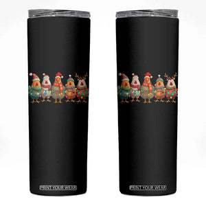Funny Christmas Chicken Skinny Tumbler Funny Xmas Chickens Animals Farm Lover Gift TS10 Black Print Your Wear