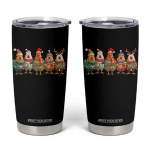 Funny Christmas Chicken Tumbler Cup Funny Xmas Chickens Animals Farm Lover Gift TS10 Black Print Your Wear
