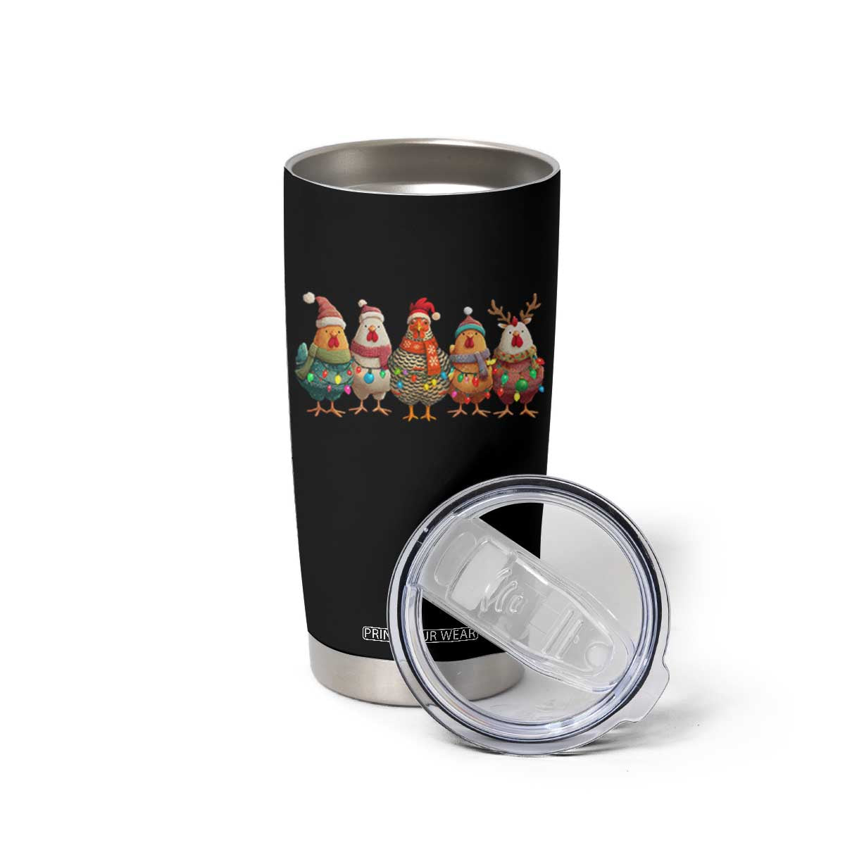 Funny Christmas Chicken Tumbler Cup Funny Xmas Chickens Animals Farm Lover Gift - Print Your Wear
