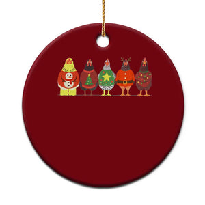 Сute Christmas Chickens Ceramic Ornament Funny Xmas Chickens Farm Animals Lover Gift TS10 1pc Red Print Your Wear