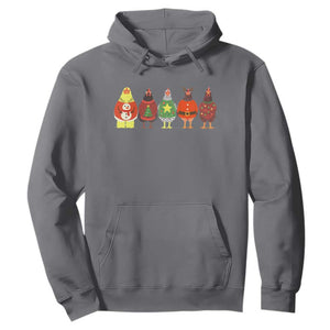Сute Christmas Chickens Hoodie Funny Xmas Chickens Farm Animals Lover Gift TS10 Charcoal Print Your Wear