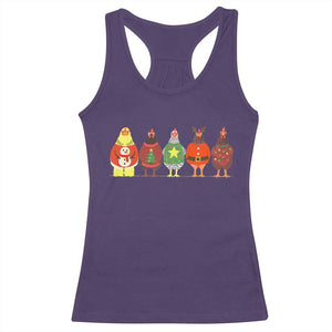 Сute Christmas Chickens Racerback Tank Top Funny Xmas Chickens Farm Animals Lover Gift TS10 Purple Print Your Wear