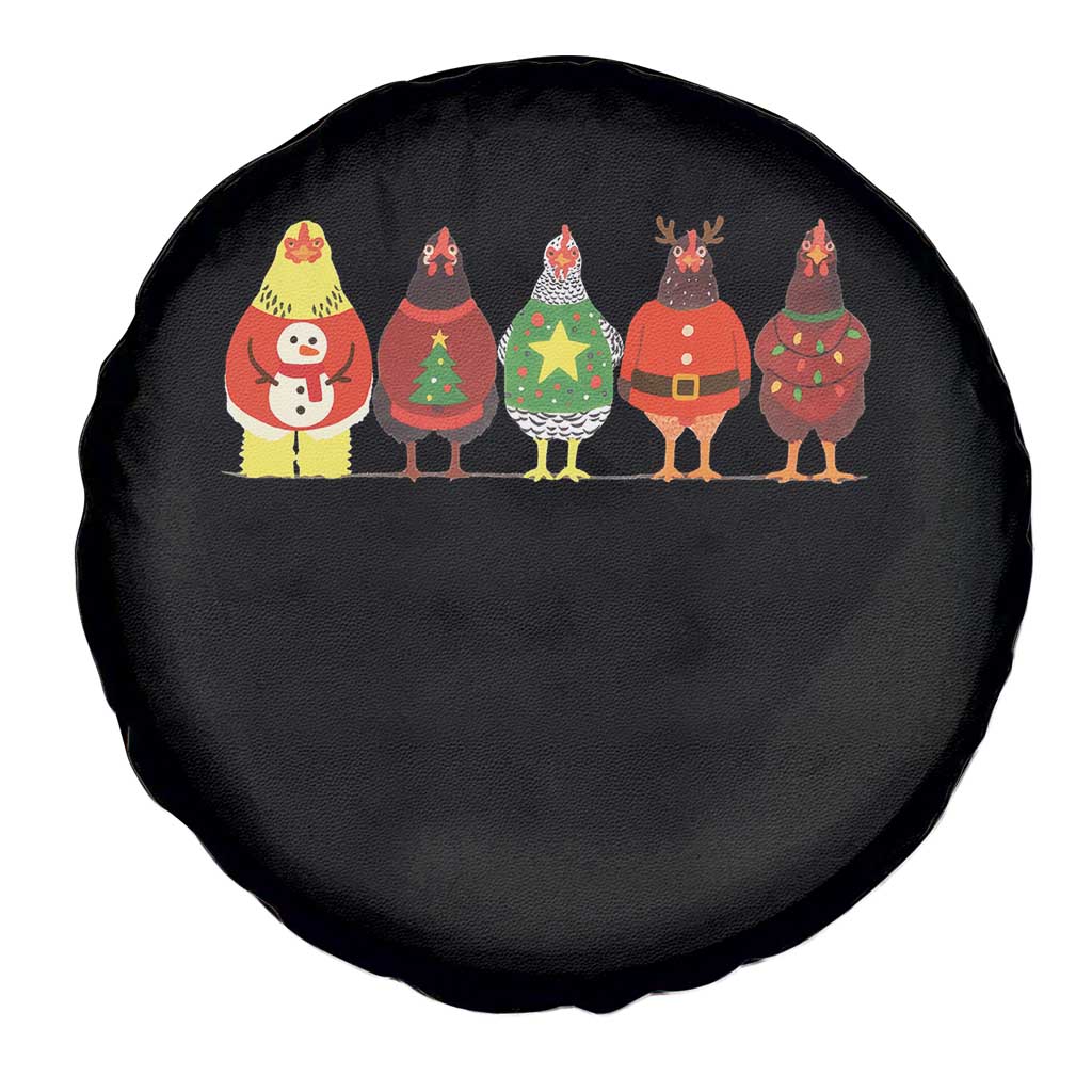 Сute Christmas Chickens Spare Tire Cover Funny Xmas Chickens Farm Animals Lover Gift TS10 Print Your Wear