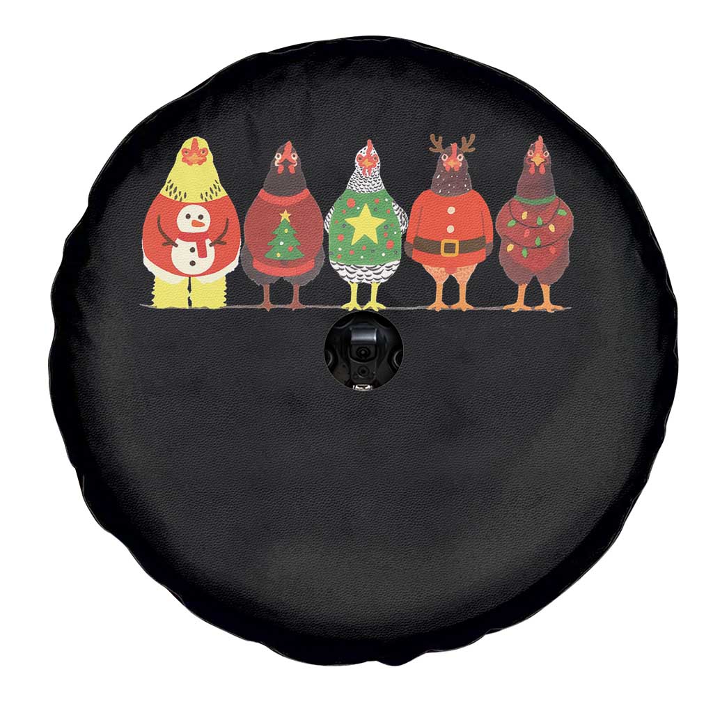 Сute Christmas Chickens Spare Tire Cover Funny Xmas Chickens Farm Animals Lover Gift TS10 Print Your Wear