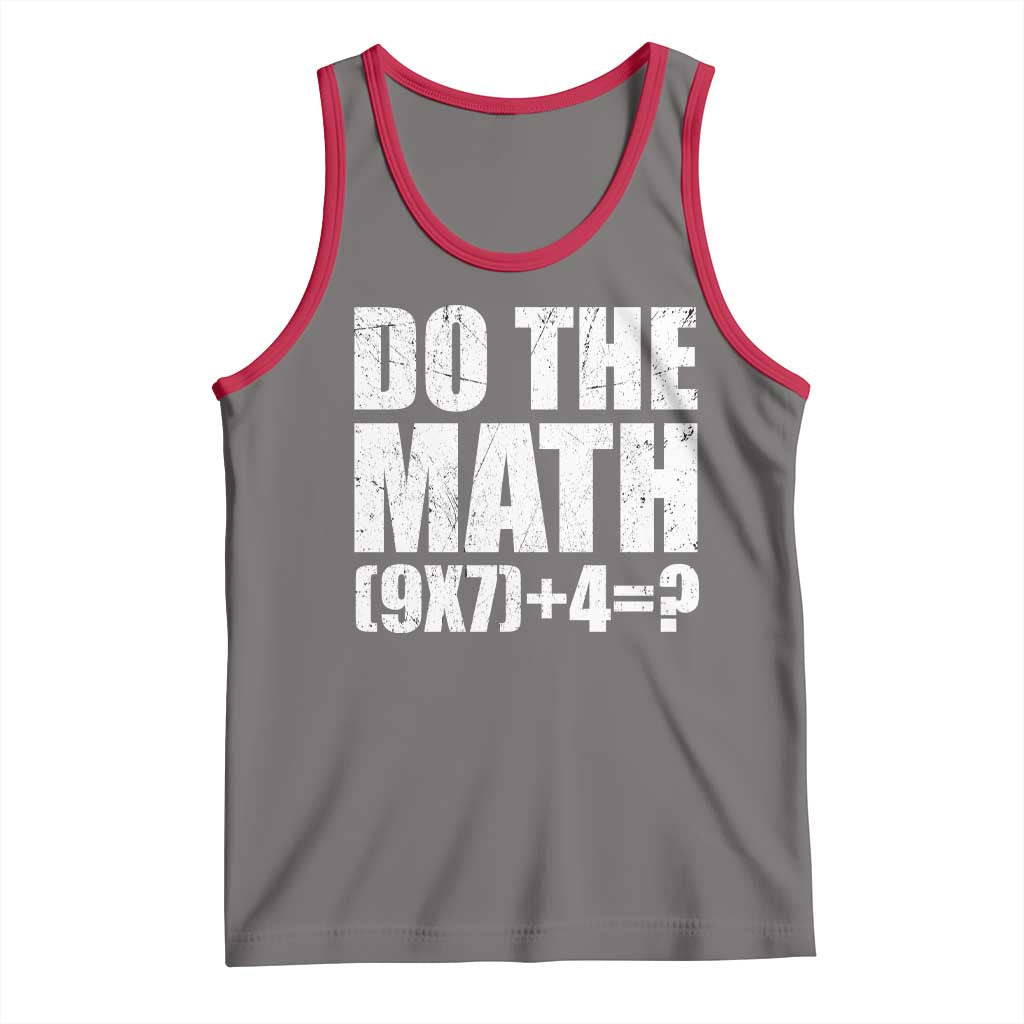 Do The Math 67 Meme Tank Top Funny Six Seven Meme Brainrot Math Teacher TS10 Deep Heather Red Print Your Wear