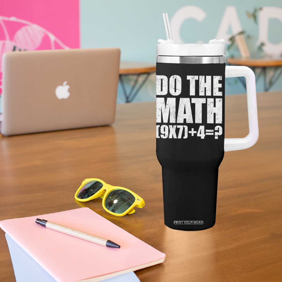 Do The Math 67 Meme Tumbler With Handle Funny Six Seven Meme Brainrot Math Teacher TS10 Print Your Wear
