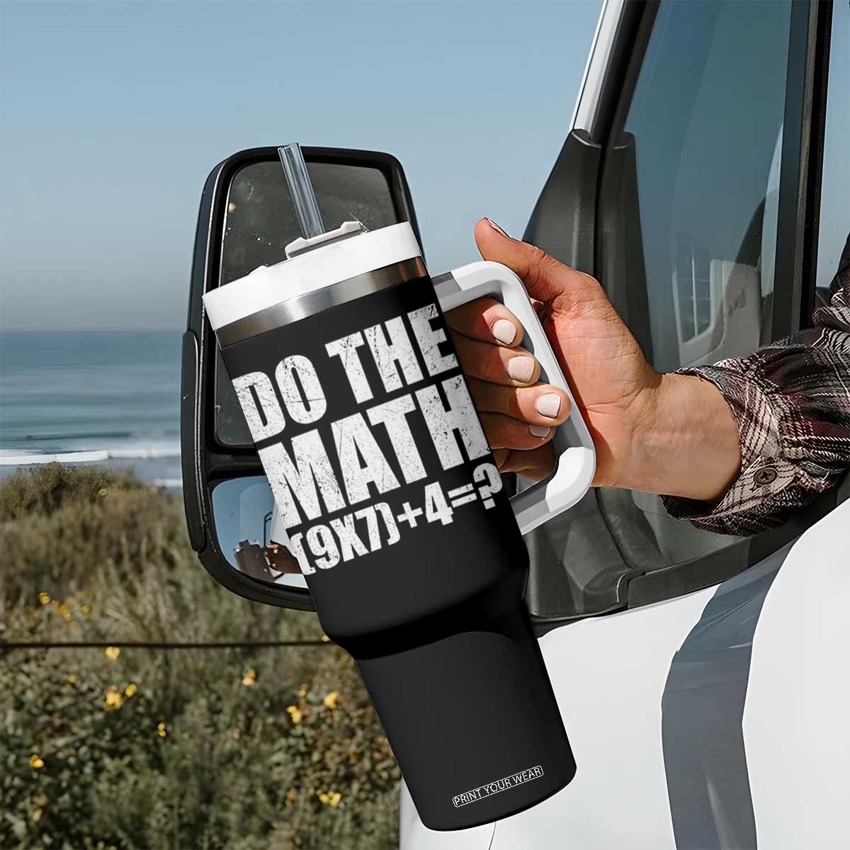 Do The Math 67 Meme Tumbler With Handle Funny Six Seven Meme Brainrot Math Teacher TS10 Print Your Wear