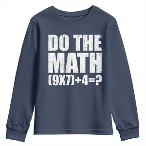 Do The Math 67 Meme Youth Sweatshirt Funny Six Seven Meme Brainrot Math Teacher TS10 Navy Print Your Wear