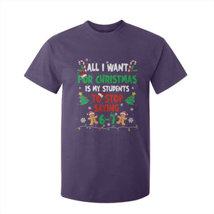 Funny Teacher Christmas 67 T Shirt For Kid My Students to Stop Saying 6-7 Six Seven TS10 Purple Print Your Wear