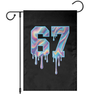 Baseball Drip Number 67 Player Garden Flag Funny Six Seven Meme 67th Birthday Holographic Dripping TS10 Black Print Your Wear