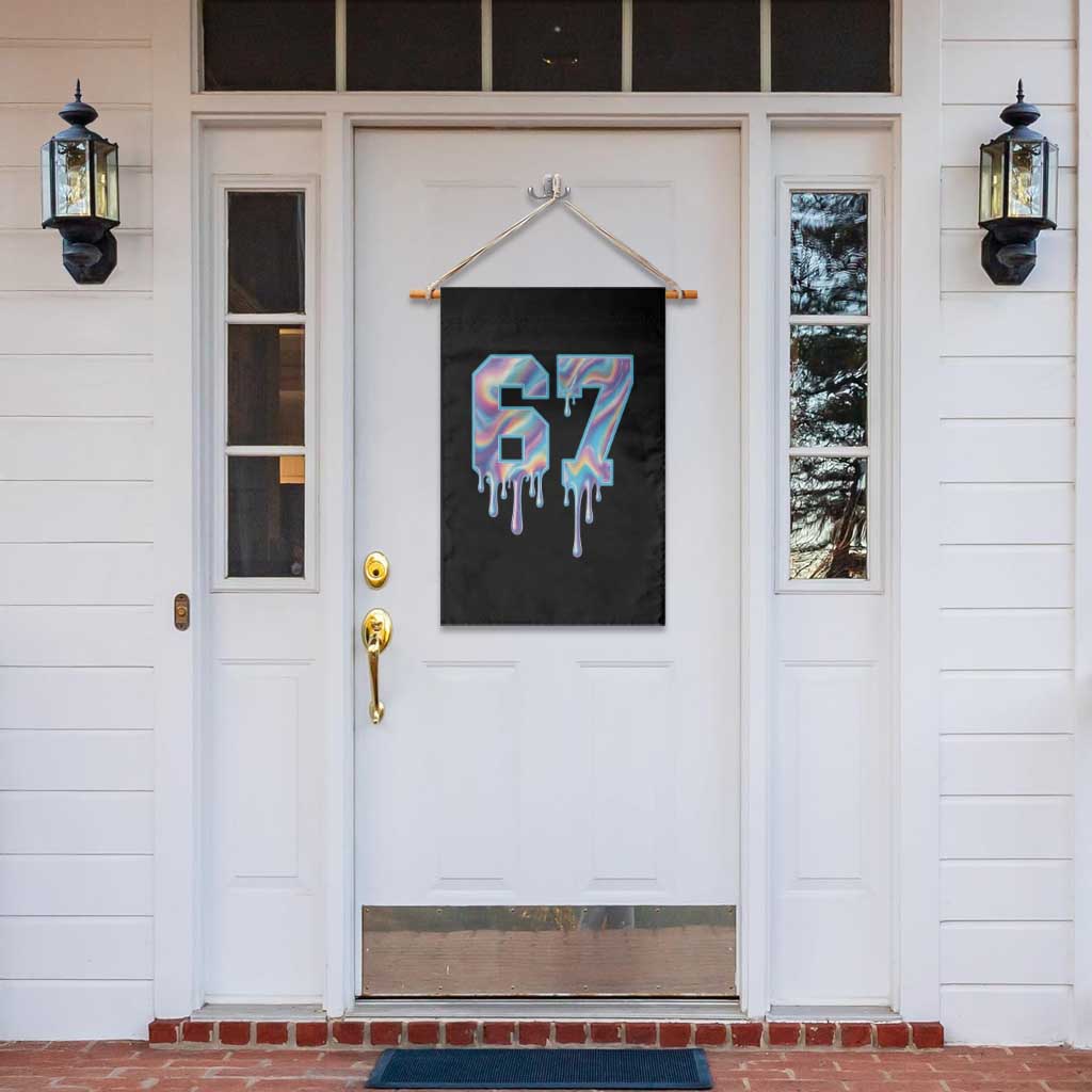 Baseball Drip Number 67 Player Garden Flag Funny Six Seven Meme 67th Birthday Holographic Dripping TS10 Print Your Wear
