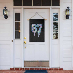 Baseball Drip Number 67 Player Garden Flag Funny Six Seven Meme 67th Birthday Holographic Dripping TS10 Print Your Wear