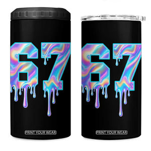 Baseball Drip Number 67 Player 4 in 1 Can Cooler Tumbler Funny Six Seven Meme 67th Birthday Holographic Dripping TS10 One Size: 16 oz Black Print Your Wear