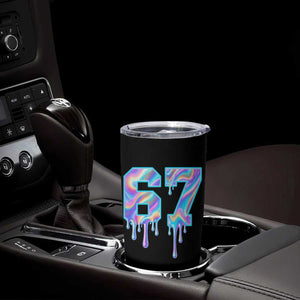 Baseball Drip Number 67 Player Tumbler Cup Funny Six Seven Meme 67th Birthday Holographic Dripping TS10 Print Your Wear