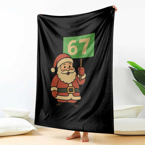 67 Christmas Throw Blanket Funny Six Seven Meme Brainrot Santa Claus Boys TS10 Print Your Wear