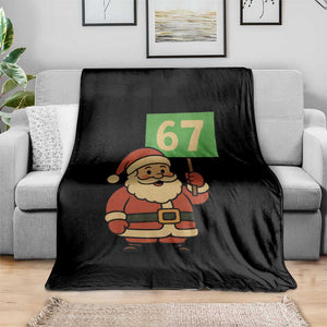 67 Christmas Throw Blanket Funny Six Seven Meme Brainrot Santa Claus Boys TS10 Print Your Wear