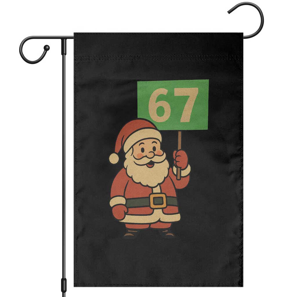 67 Christmas Garden Flag Funny Six Seven Meme Brainrot Santa Claus Boys TS10 Black Print Your Wear