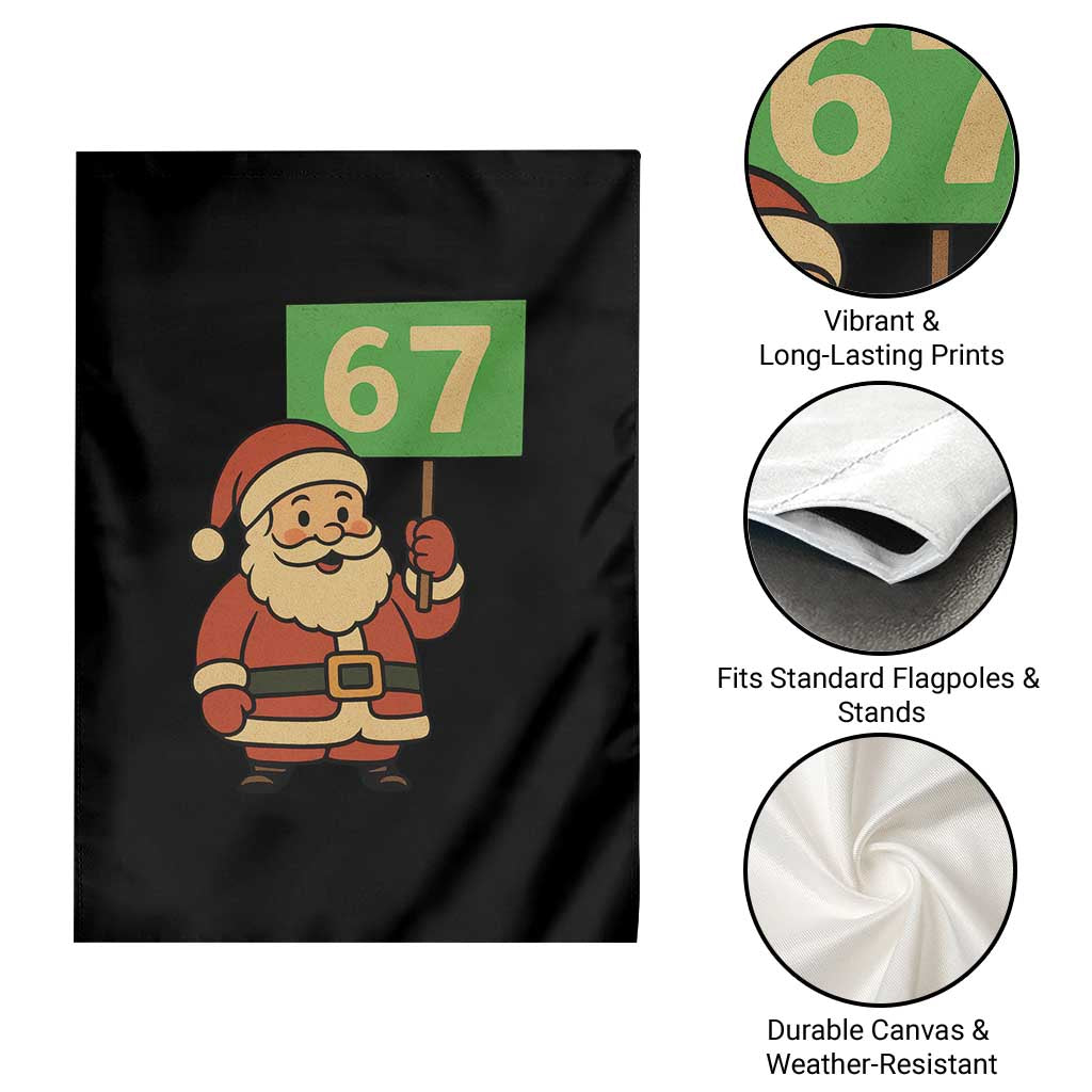 67 Christmas Garden Flag Funny Six Seven Meme Brainrot Santa Claus Boys TS10 Print Your Wear