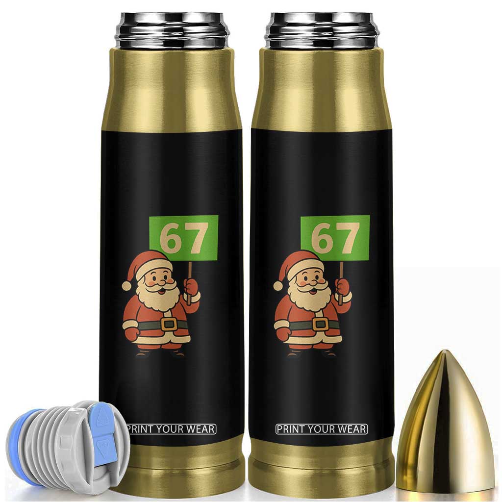 67 Christmas Bullet Tumbler Funny Six Seven Meme Brainrot Santa Claus Boys TS10 Black Print Your Wear
