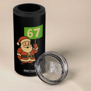 67 Christmas 4 in 1 Can Cooler Tumbler Funny Six Seven Meme Brainrot Santa Claus Boys - Print Your Wear