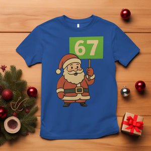 67 Christmas T Shirt Funny Six Seven Meme Brainrot Santa Claus Boys TS10 Royal Blue Print Your Wear